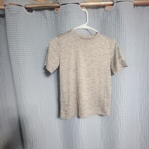 Heathered Gray Athletic Works Youth Short Sleeve T-Shirt Size Large (10/12)